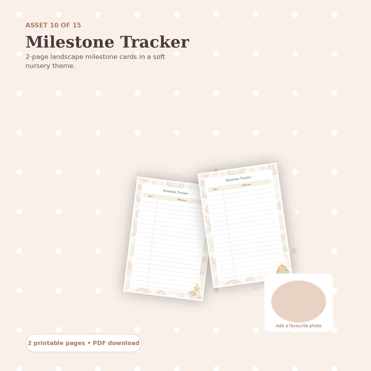 Baby Milestone Cards mockup