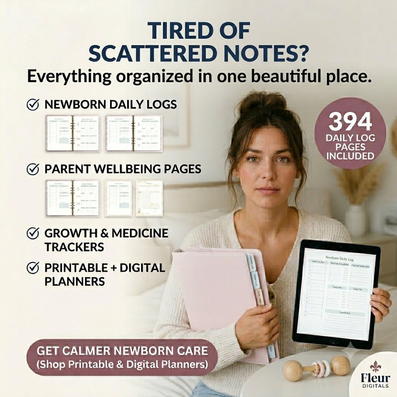 Newborn Planner | 394-Page Digital Baby Care PDF
