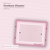 394-page Newborn Planner mockup