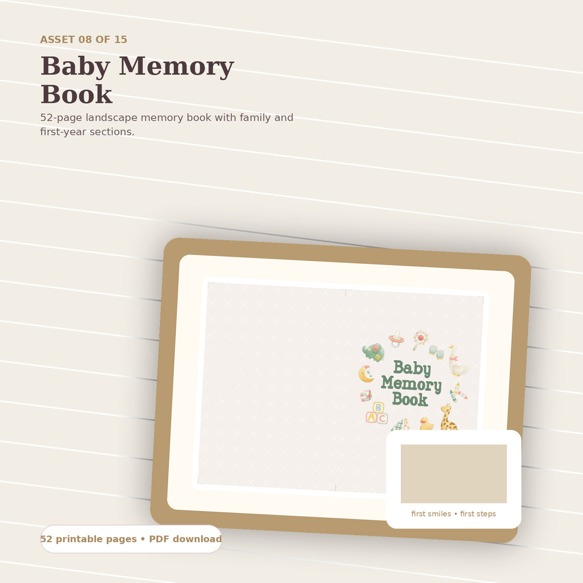 Landscape Baby Memory Book mockup