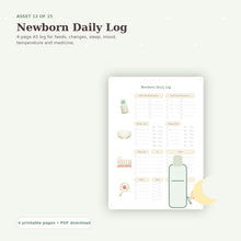 Newborn Daily Log mockup