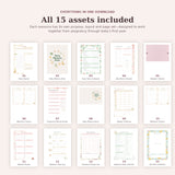 All 15 printable assets included in the Nursery Bundle